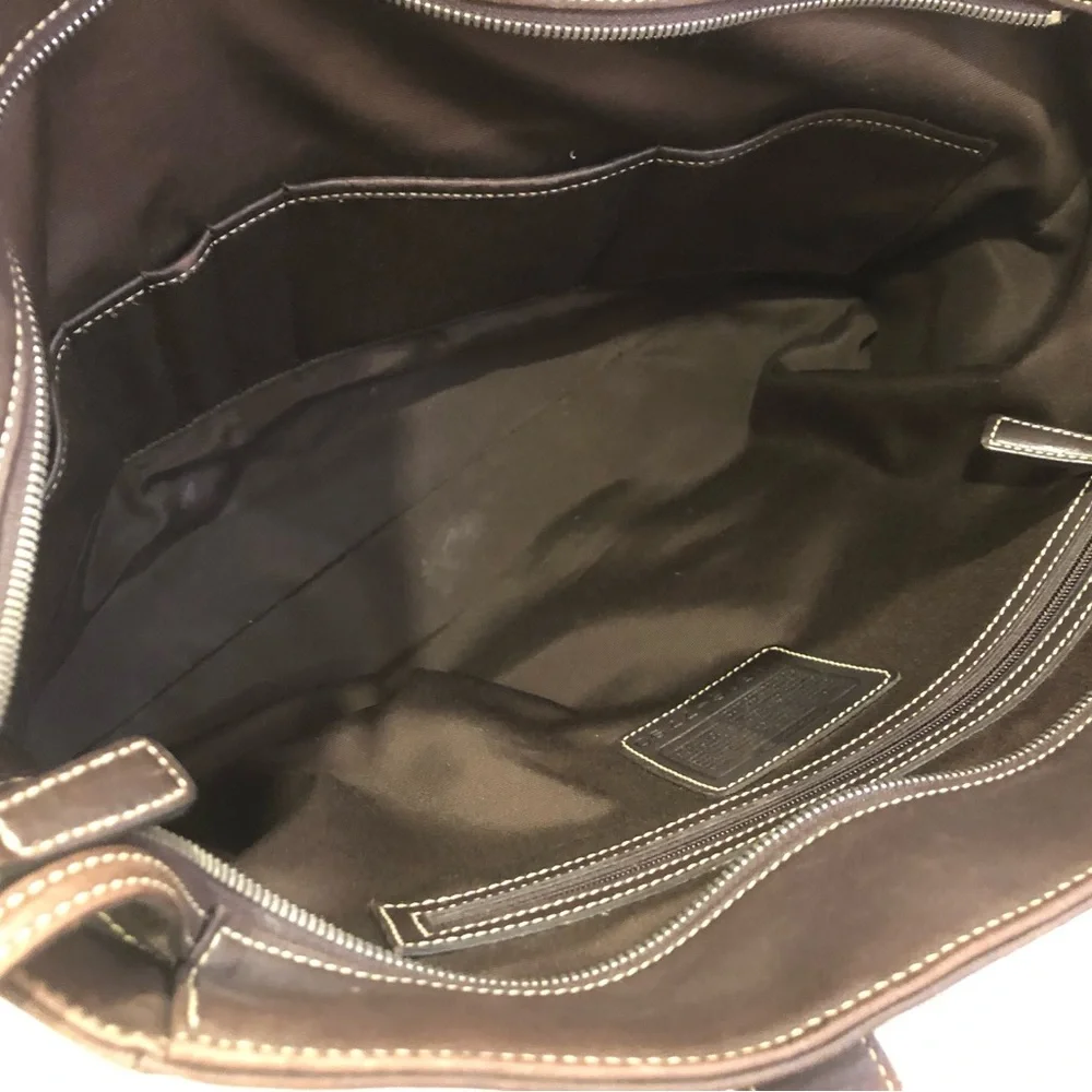 Vintage Leather Coach Tote Bag